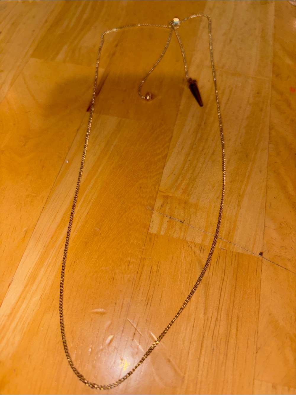 All Saints Gold-Tone Long Pendant Necklace